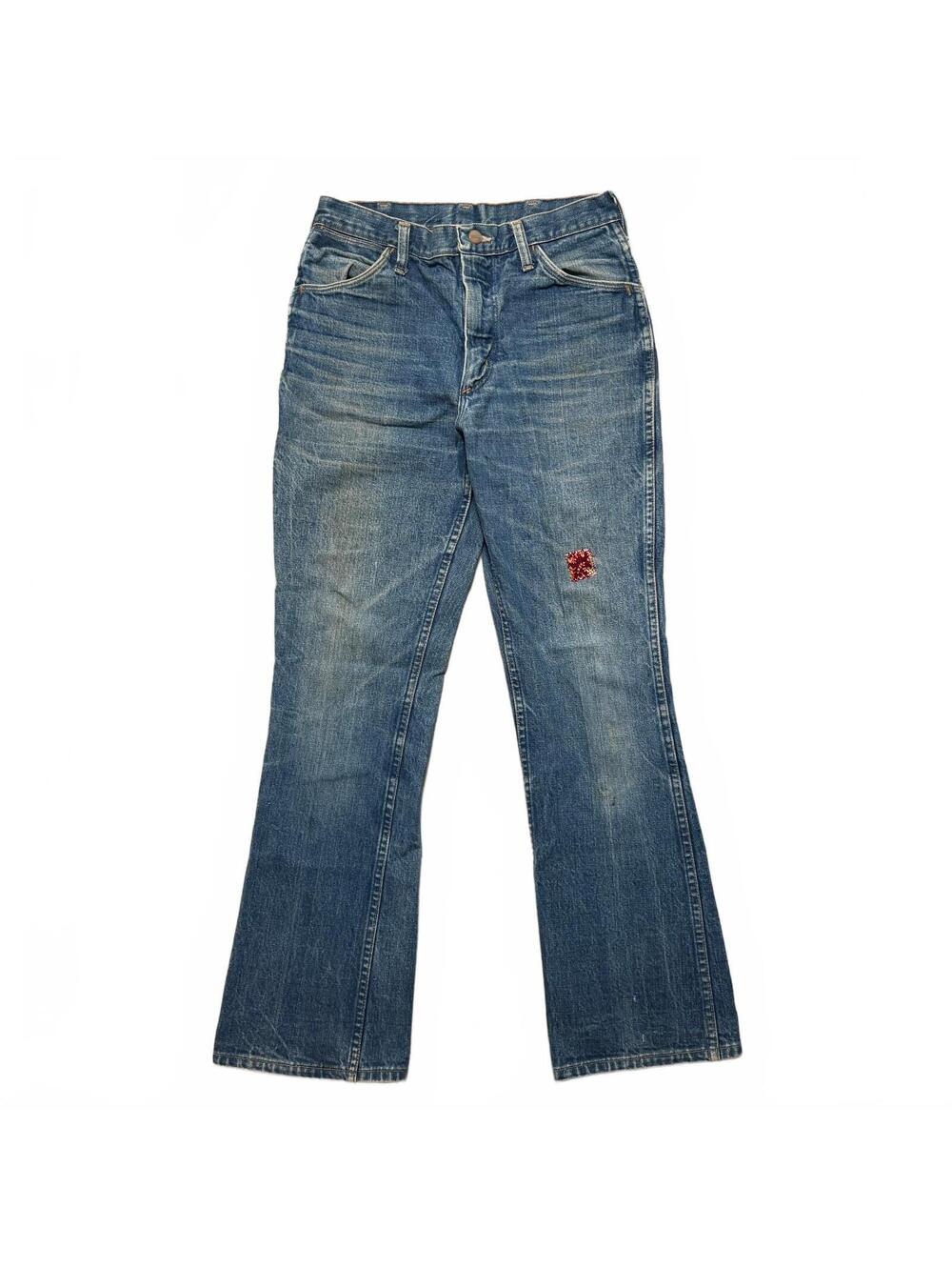VTG 70's Maverick Faded Dark Wash Bootcut Flare Jeans Men's 29x30 Blue Western